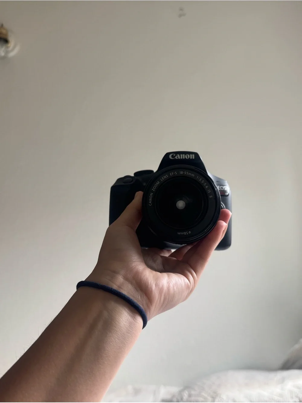 Canon DSLR Camera in Black with Standard Zoom Lens